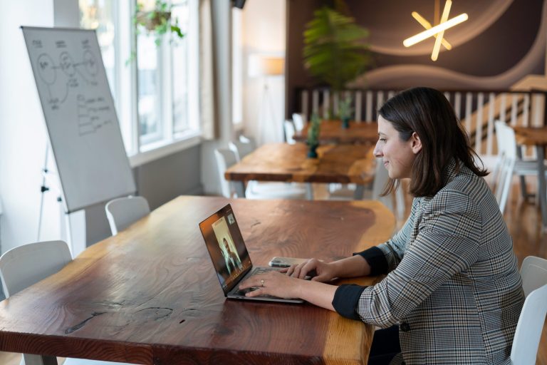 woman in sales meeting